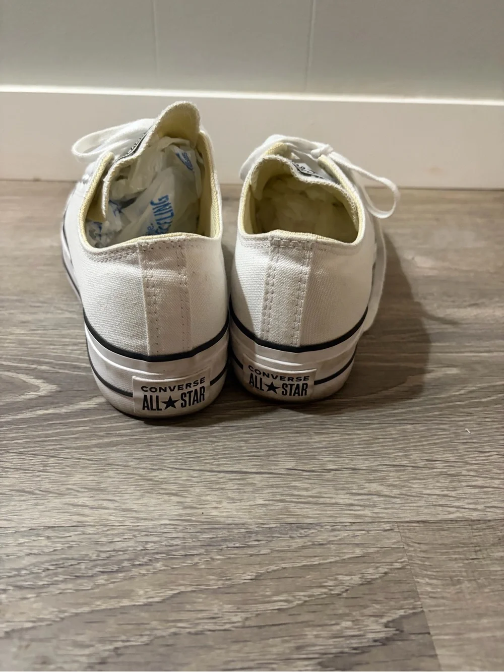 Women’s White Converse Platform Low Top Sneakers